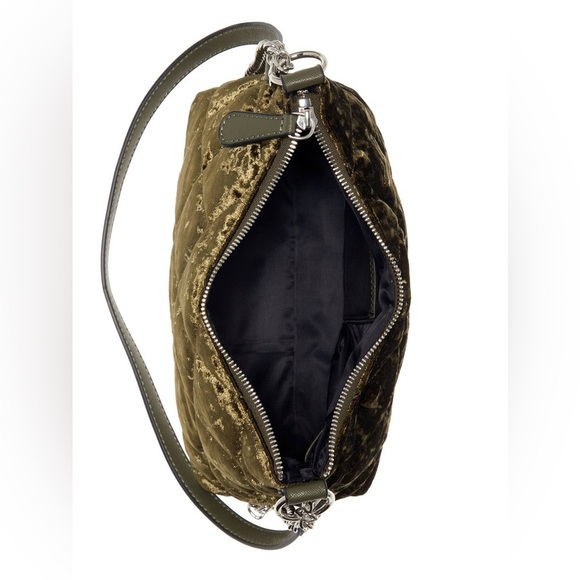 New GUESS Hoboken Velvet Zip-Top Crossbody - Picture 4 of 9